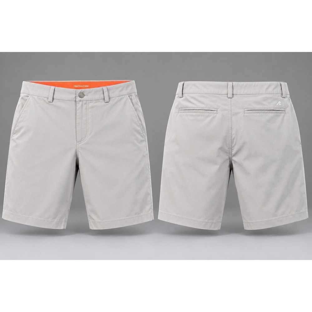 Redvanly Men Golf Shorts XXL Gray Performance Athletic Stretch Luxury Minimalist